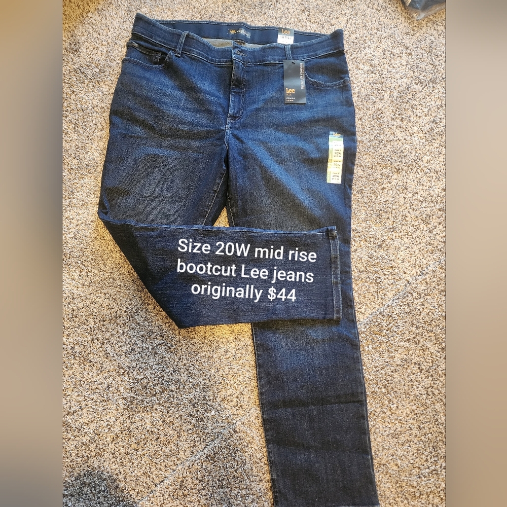 Plus size womens Lee jeans midrise bootcut 20w